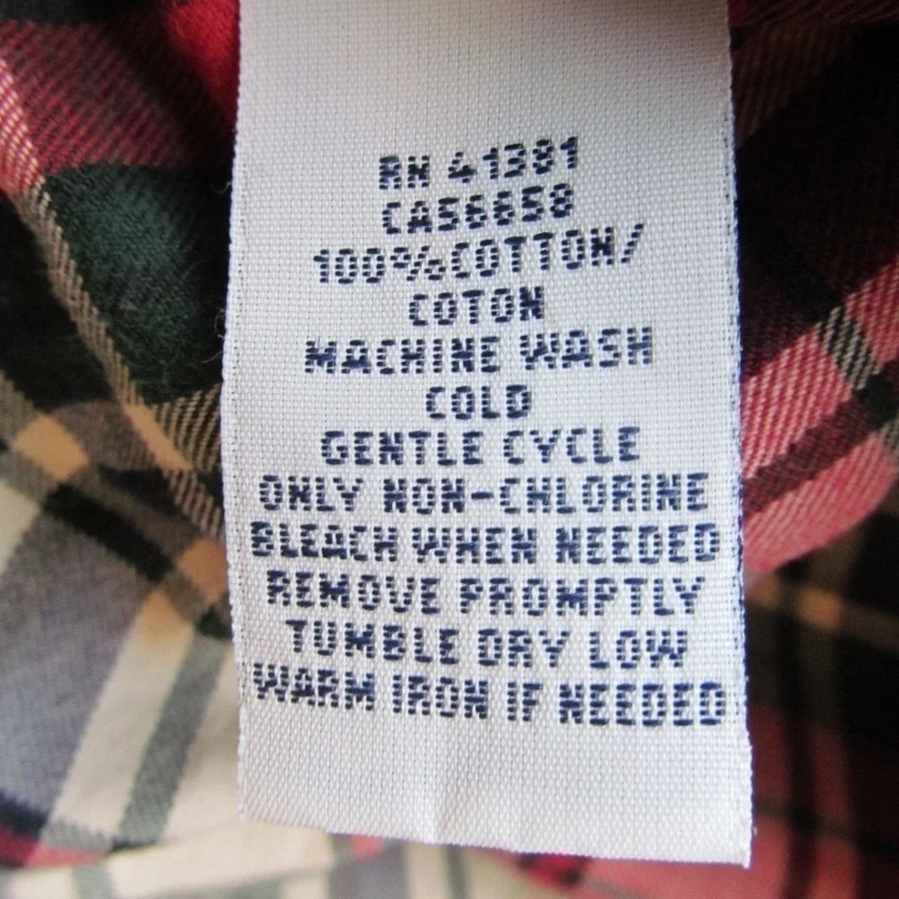 Ralph Lauren Blake Long Sleeve Button Down Plaid Red Green White Shirt Men's M - Picture 10 of 10
